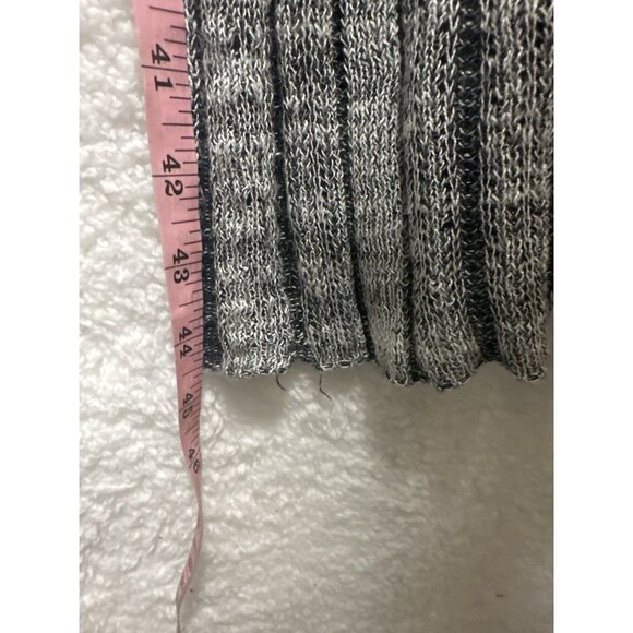 Free People Shadow Stripe Knit Duster Cardigan Longline Gray Size XS Minimalist - Picture 7 of 10